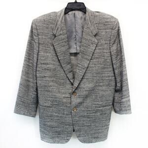 Rick Pallack Vtg Gray Blazer Jacket Men's Lining Pocket Casual Size 44 Medium